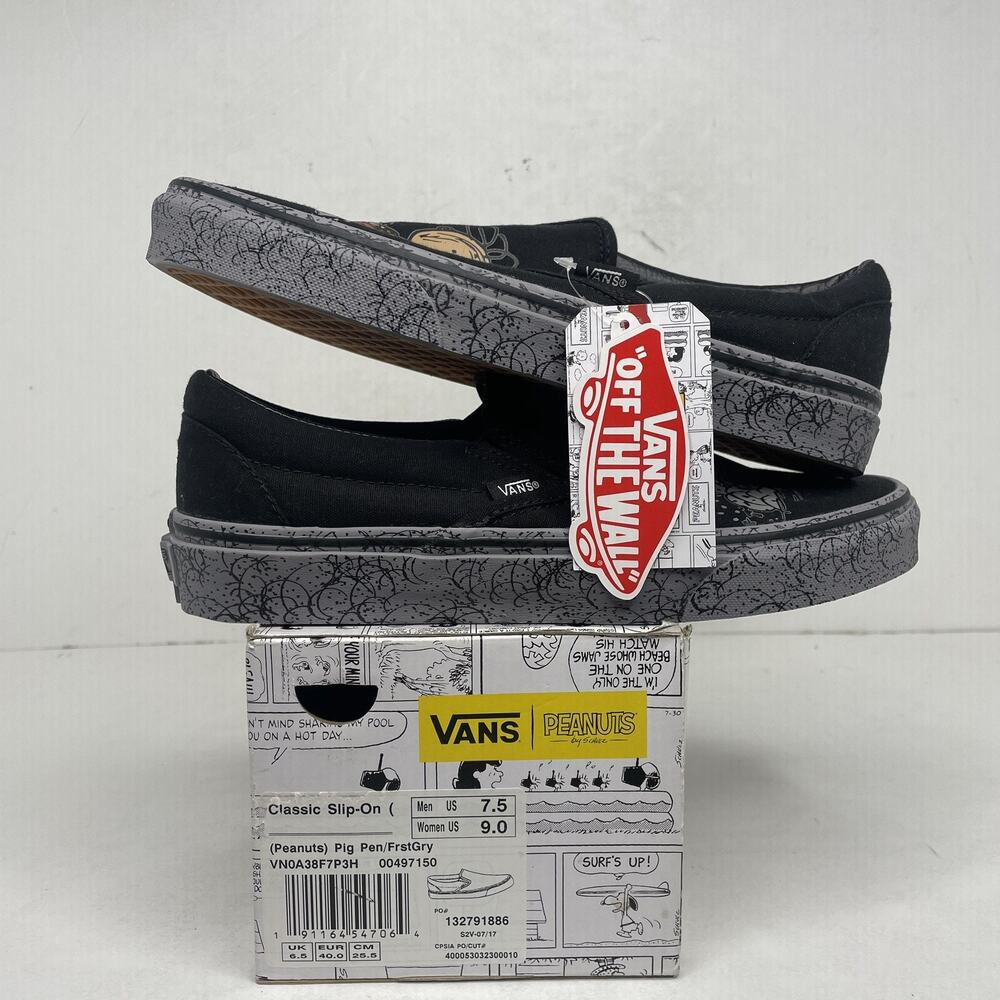 Vans X Peanuts Slip-On “Pig Pen” Men's 7.5/Women's 9 - Picture 2 of 4